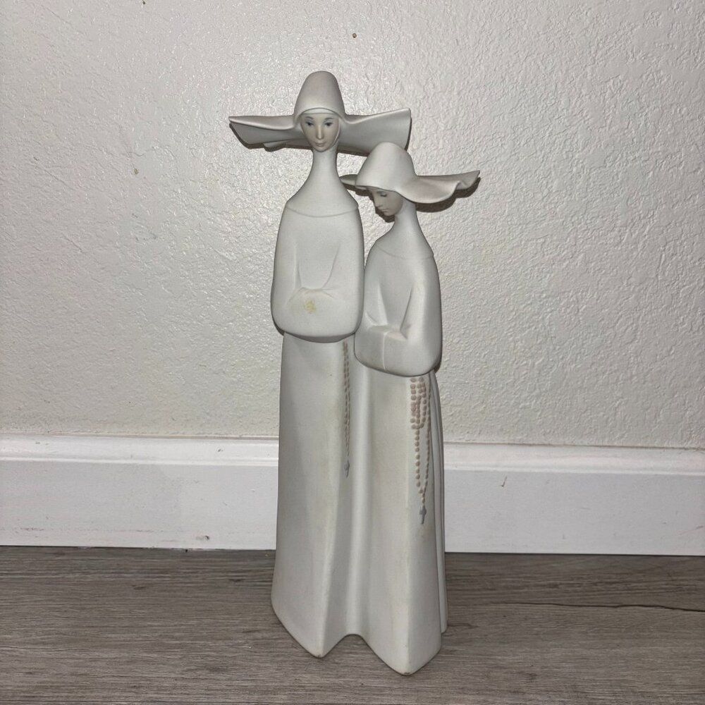 Lladro Nuns Porcelain Statue